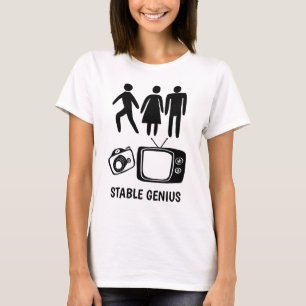 PERSOON Woman Man Camera TV STABLE GENIUS T-shirt