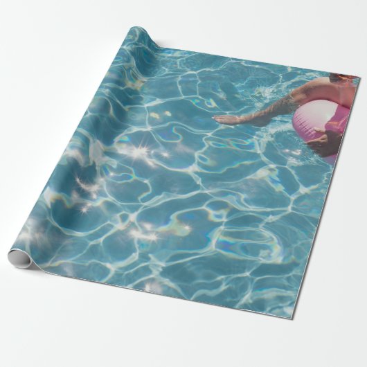 Persoon zwembad cadeaupapier (Uitgerold)