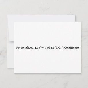 Persoonlijk 10,2 cm breed en 23,4 cm lang cadeaubo kaart