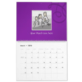 Persoonlijk 13 foto's en aangepaste tekst 20XX Kalender (Mar 2026)