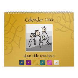 Persoonlijk 13 foto's en aangepaste tekst 20XX Kalender