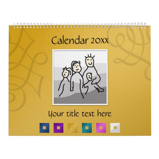 Persoonlijk 13 foto's en aangepaste tekst 20XX Kalender (Hoes)