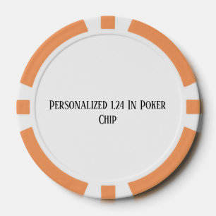 Persoonlijk 1,24 in oranje poker chips