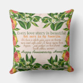 Persoonlijk 1-jarig huwelijksjubileum voor koppels buitenkussen (Achterkant)