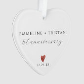 Persoonlijk 1-jarig jubileum ornament (voorkant)