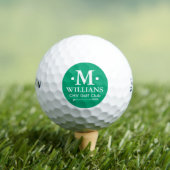 Persoonlijk 1-letter naammonogram GROEN Golfballen (Insitu Shirt)