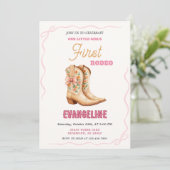 Persoonlijk 1e Rodeo Wild West verjaardagsfeestje Kaart (Staand voorkant)