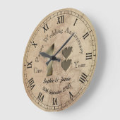 Persoonlijk 1e trouwjubileum klok cadeau (Hoek)