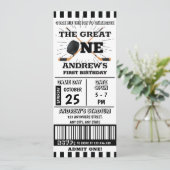 Persoonlijk 1e verjaardag Hockey Ticket Party Kaart (Staand voorkant)