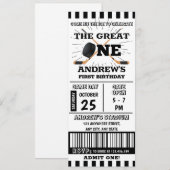 Persoonlijk 1e verjaardag Hockey Ticket Party Kaart (Voorkant / Achterkant)