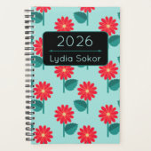 Persoonlijk 2026 bloemendagboek planner (Voorkant)