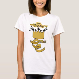 Persoonlijk 20e verjaardag kroonontwerp voor een k t-shirt