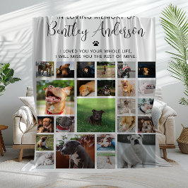 Persoonlijk 24 foto Pet Memorial Fleece Deken