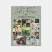 Persoonlijk 24 foto Pet Memorial Fleece Deken (Voorkant)