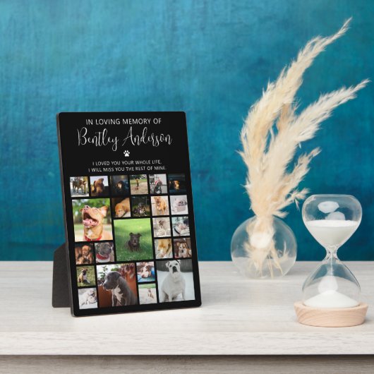 Persoonlijk 24 foto Pet Memorial Fotoplaat (Zijkant)