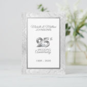 Persoonlijk 25e zilveren huwelijksjubileum kaart (Staand voorkant)