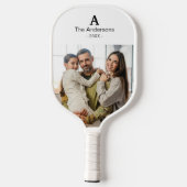 Persoonlijk 2 Foto met Monogram & Familienaam Pickleball Paddle (Achterkant)