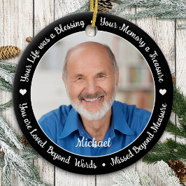 Persoonlijk 2 Fotoherdenking Memorial Keramisch Ornament