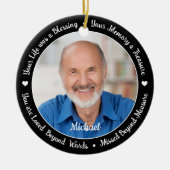 Persoonlijk 2 Fotoherdenking Memorial Keramisch Ornament (Voorkant)