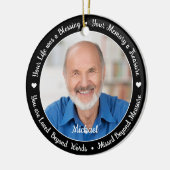 Persoonlijk 2 Fotoherdenking Memorial Keramisch Ornament (Links)