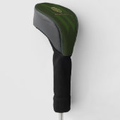 Persoonlijk 2-letter Verticaal Monogram Donkergroe Golfheadcover (Schuin)