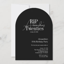 Persoonlijk 30e verjaardagsfeest RIP 20s feest Kaart