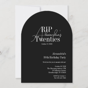 Persoonlijk 30e verjaardagsfeest RIP 20s feest Kaart