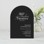 Persoonlijk 30e verjaardagsfeest RIP 20s feest Kaart (Staand voorkant)