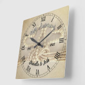 Persoonlijk 30ste Jubileum voor huwelijk Vierkante Klok (Hoek)