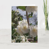 Persoonlijk 35-jarig huwelijksjubileum Witte Bloem Kaart (Voorkant)