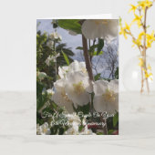 Persoonlijk 35-jarig huwelijksjubileum Witte Bloem Kaart (Gele Bloem)