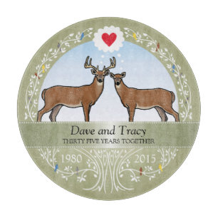 Persoonlijk 35th Wedding Jubileum, Buck & Doe Snijplank