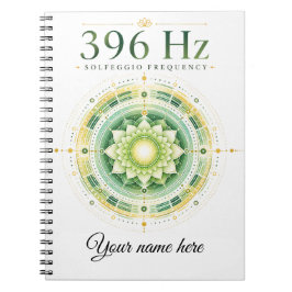 Persoonlijk 396 Hz Solfeggio Frequentie Notitieboe Notitieboek