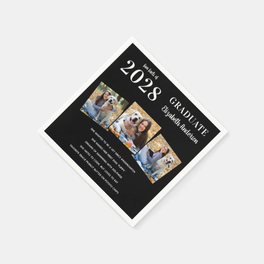 Persoonlijk 3 Foto Afstuderen Fun Facts Afstuderen Servet (Hoek)