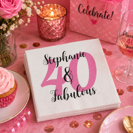Persoonlijk 40 & Fabulous verjaardagsfeest Servet