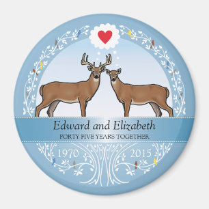 Persoonlijk 45th Wedding Jubileum, Buck & Doe Magneet