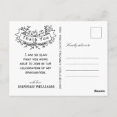 Persoonlijk 4 Foto Collage Afstuderen Hartelijk da Briefkaart (Achterkant)