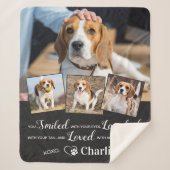 Persoonlijk 4 Fotoherdenking Poem Pet Memorial Sherpa Deken (Voorkant)