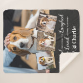 Persoonlijk 4 Fotoherdenking Poem Pet Memorial Sherpa Deken (Voorkant (horizontaal))