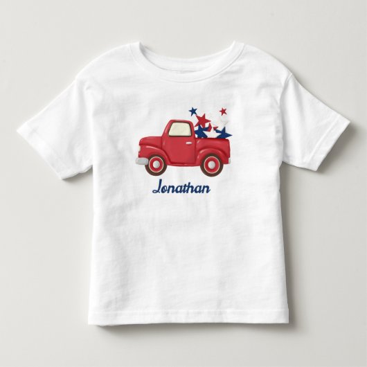 Persoonlijk 4 juli pick-uptruck T-shirt  (Voorkant)
