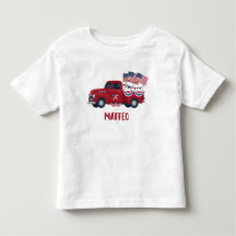 Persoonlijk 4 juli pick-uptruck T-shirt