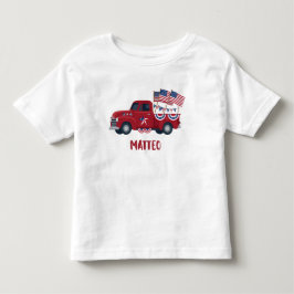 Persoonlijk 4 juli pick-uptruck T-shirt