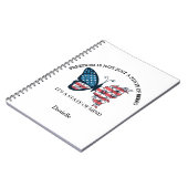 Persoonlijk 4 juli vlinder notitieboek (Linkerzijde)