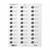 Persoonlijk 50 en Fabulous verjaardagsadres Etiket (Full Sheet)