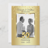 Persoonlijk 50-jarig gouden huwelijksjubileum kaart (Voorkant)