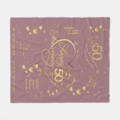 Persoonlijk 50-jarig huwelijksjubileum F Fleece Deken (Voorkant (Horizontaal))