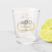 Persoonlijk 50-jarig huwelijksjubileum shot glas (Achterkant)
