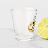 Persoonlijk 50-jarig huwelijksjubileum shot glas (Links)