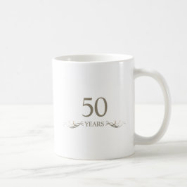 Persoonlijk 50-jarig jubileum aandenken op maat ge koffiemok