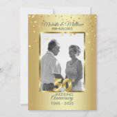 Persoonlijk 50e gouden huwelijksjubileum kaart (Voorkant)